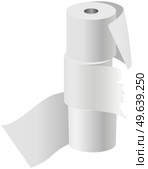 Toilet paper set flat vector illustration. Special paper for wiping. Paper product is used for sanitary and hygienic purposes. Roll of white coiled paper. Bumf isolated on white background. Toilet paper set. Special paper for wiping. Paper product is used for sanitary and hygienic purposes. Стоковая иллюстрация, агентство Ingram Publishing / Фотобанк Лори