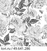 Beautiful watercolor pattern with flowers roses, peonies, hydrangea. illustration. Beautiful watercolor pattern with flowers roses, peonies, hydrangea. Стоковое фото, агентство Ingram Publishing / Фотобанк Лори