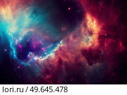 Space abstract background with galaxy, stars and cosmic gas nebula type. Space abstract background. Стоковое фото, агентство Ingram Publishing / Фотобанк Лори