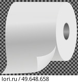 Toilet paper flat vector illustration. Special paper for wiping. Paper product is used for sanitary and hygienic purposes. Roll of white coiled paper. Bumf isolated on transparent background. Toilet paper. Special paper for wiping. Paper product is used for sanitary and hygienic purposes. Стоковая иллюстрация, агентство Ingram Publishing / Фотобанк Лори