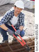 manual reinforcement of the foundation grid. Стоковое фото, агентство Ingram Publishing / Фотобанк Лори