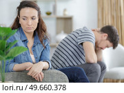 sad couple after having had an argument. Стоковое фото, агентство Ingram Publishing / Фотобанк Лори