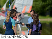 team and the windsurfing training. Стоковое фото, агентство Ingram Publishing / Фотобанк Лори