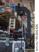 television crane. Shooting a TV show on the street. Стоковое фото, агентство Ingram Publishing / Фотобанк Лори
