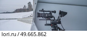 biathlon tv camera for broadcasting online. Стоковое фото, агентство Ingram Publishing / Фотобанк Лори