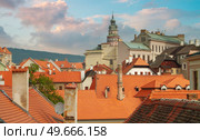 Cesky Krumlov on the Vltava river. Chech republic. Стоковое фото, агентство Ingram Publishing / Фотобанк Лори