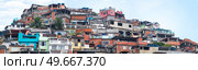 Favelas in the city of Rio de Janeiro. A place where poor people live. Brazil. Стоковое фото, агентство Ingram Publishing / Фотобанк Лори