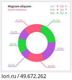 Infographic chart vector template. Annual statistics curve graph design. Market data diagrams. Graphic information visualization and analysis. Statistical indicators and frequency of data changes. Market diagrams. Graphic information visualization and analysis. Statistical indicators and data. Стоковая иллюстрация, агентство Ingram Publishing / Фотобанк Лори