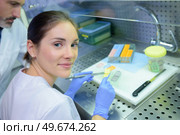 a forensic latent print examiner. Стоковое фото, агентство Ingram Publishing / Фотобанк Лори