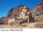 Novarank monastery in Armenia photo. Noravank monastery was founded in 1205. . Стоковое фото, агентство Ingram Publishing / Фотобанк Лори
