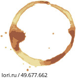 Coffee or tea stain, splashes of cups, mugs and drops. High quality abstract shape for menu, bar, cafe, restaurant. Ink, paint or other liquid cup stain. Trace from mug with drink vector illustration. Coffee or tea stain, splashes of cup, drops. Trace from mug with drink abstract round shape. Стоковая иллюстрация, агентство Ingram Publishing / Фотобанк Лори
