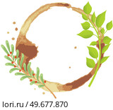 Coffee or tea stain, splashes of cups, mugs and drops. High quality abstract shape for menu, bar, cafe, restaurant. Ink, paint or other liquid cup stain. Trace from mug with drink vector illustration. Coffee or tea stain, splashes of cup, drops. Trace from mug with drink abstract round shape. Стоковая иллюстрация, агентство Ingram Publishing / Фотобанк Лори