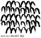 Hand drawn doodle abstract pattern in black and white style, texture background. Figures shape of grange spiral, helix, loops, dots modern textile fabric. Wallpaper design, print with curved lines. Hand drawn doodle abstract pattern in black and white style, texture background spiral, helix, loop, dots. Стоковая иллюстрация, агентство Ingram Publishing / Фотобанк Лори