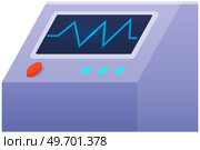 Digital signage monitor, technological equipment touch screen hand control panel with monitor. Production machine or laboratory analyzer for scientific experiment. Technology dashboard with buttons. Digital signage monitor, technological equipment touch screen hand control panel with monitor. Стоковая иллюстрация, агентство Ingram Publishing / Фотобанк Лори