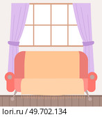 Soft couch. Leisure furniture. Sofa or divan. Arrangement of furniture and layout premises. Living room interior design sofa element. Comfortable lounge. Modern model of settee icon. Luxury divan. Soft couch with colorful pillows vector illustration. Sofa isolated. Стоковая иллюстрация, агентство Ingram Publishing / Фотобанк Лори
