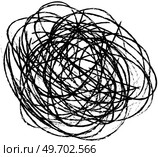 Hand drawn doodle abstract pattern in black and white style, texture background. Figure shape of spiral or spring, modern textile fabric. Wrapping paper design, print with curved lines. Hand drawn doodle abstract pattern in black and white style, texture background, scribbles. Стоковая иллюстрация, агентство Ingram Publishing / Фотобанк Лори