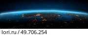 Norway, Sweden, Denmark city lights. Elements of this image furnished by NASA. 3d rendering. Norway, Sweden, Denmark city lights. Стоковое фото, агентство Ingram Publishing / Фотобанк Лори