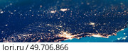 Sao Paulo and Rio de Janeiro. Elements of this image furnished by NASA. 3d rendering. Sao Paulo and Rio de Janeiro. Стоковое фото, агентство Ingram Publishing / Фотобанк Лори