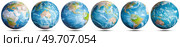 Globe planet Earth set. Elements of this image furnished by NASA. 3d rendering. Globe planet Earth set. Стоковое фото, агентство Ingram Publishing / Фотобанк Лори