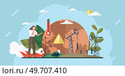 Climate change weather global greenhouse warming risks. Waste disposal, air and water pollution. Global warming, greenhouse gas emissions, deforestation. CO2 carbon dioxide emissions climate pollution. Climate change weather global greenhouse warming risks. Waste disposal, air and water pollution. Стоковая иллюстрация, агентство Ingram Publishing / Фотобанк Лори