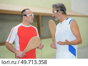 portrait of pala players teamtalk. Стоковое фото, агентство Ingram Publishing / Фотобанк Лори