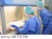 the nurses in the laboratory. Стоковое фото, агентство Ingram Publishing / Фотобанк Лори