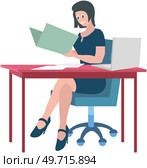 Office worker. Vector illustration. Office workers prioritize tasks based on urgency and importance Office work requires problem-solving and critical thinking skills A worker employee contributes. Office workers. A business person builds strong relationships with clients and partners The office workplace encourages. Стоковая иллюстрация, агентство Ingram Publishing / Фотобанк Лори