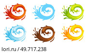 Water and juice splash liquide. Vector Illustration. A drop shape, basic unit in fascinating study of liquids A dripped droplet, small player in grand scheme of fluid movement A spill shape,. Water and juice splash liquide. Fresh juice splashed, playful exhibit of refreshing beverage A wave shape, beautiful. Стоковая иллюстрация, агентство Ingram Publishing / Фотобанк Лори