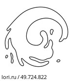 Water and juice splash liquide. One line stroke outline vector Illustration A dripped droplet, micro tale of gravity and surface tension A spill shape, abstract artists delight born from accident. Water and juice splash liquide. A spill shape, unexpected art form from moment of chaos A water splash, celebration of. Стоковая иллюстрация, агентство Ingram Publishing / Фотобанк Лори