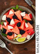 Delicious watermelon salad. Стоковое фото, агентство Ingram Publishing / Фотобанк Лори