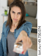 she is now refusing cigarette. Стоковое фото, агентство Ingram Publishing / Фотобанк Лори
