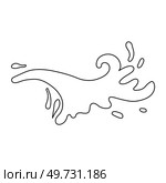 Water and juice splash liquide. One line stroke outline vector Illustration A water splash, celebration of natures power and grace Fresh juice splashed, colourful burst of freshness in air A wave. Water and juice splash liquide. A drop shape, gentle whisper of fluid dynamics A dripped droplet, delicate dancer in. Стоковая иллюстрация, агентство Ingram Publishing / Фотобанк Лори