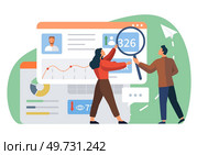 Social media. Vector illustration. Corporations leverage social media to engage with their target customers effectively Groups on social media platforms promote collaboration and knowledge sharing. Social media. Partnerships between organizations and social media influencers boost brand awareness. Стоковое фото, агентство Ingram Publishing / Фотобанк Лори
