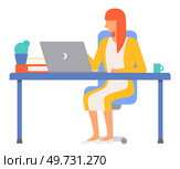 Office people worker. Vector illustration. Corporate management plays vital role in guiding and overseeing office operations Meetings provide platform for office workers to exchange ideas and discuss. Office people worker. The workplace serves as hub employment opportunities and professional growth. Стоковая иллюстрация, агентство Ingram Publishing / Фотобанк Лори
