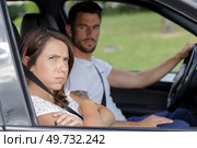 couple argue in the car. Стоковое фото, агентство Ingram Publishing / Фотобанк Лори