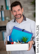 happy businessman made redundant fired after dismissal. Стоковое фото, агентство Ingram Publishing / Фотобанк Лори