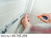 close up of repairing a fusebox. Стоковое фото, агентство Ingram Publishing / Фотобанк Лори