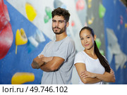 young couple in the gym. Стоковое фото, агентство Ingram Publishing / Фотобанк Лори