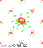 Flower pattern vector illustration. The flower pattern concept celebrated abundance and diversity floral beauty The unending floral design represented timeless elegance flowers The decoration featured. Flower pattern. The flowered wallpaper brought sense tranquility to space. Стоковая иллюстрация, агентство Ingram Publishing / Фотобанк Лори