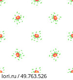 Flower pattern vector illustration. The repetitive flower pattern on dress created sense rhythm The continuous repetition floral motif added harmonious touch The flower pattern concept celebrated. Flower pattern. The intricate ornamentation showcased variety floral motifs. Стоковая иллюстрация, агентство Ingram Publishing / Фотобанк Лори