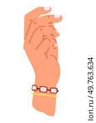 Hands pose vector illustration. The fingering technique produced rich and melodic sound The palm hand held world stories and experiences The visual cues provided by hands helped to convey message. Hands pose. The human hand expressed range emotions through its gestures. Стоковая иллюстрация, агентство Ingram Publishing / Фотобанк Лори