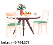 Kitchen furniture vector illustration. Stylish furniture and durable kitchenware define essence culinary setting The installation kitchen accessories transforms domestic space into haven Culinary. Kitchen furniture. Comfortable settings, adorned with stylish decor, make cooking delightful experience. Стоковая иллюстрация, агентство Ingram Publishing / Фотобанк Лори