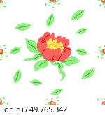 Seamless pattern flowers vector illustration. The seamless pattern flora symbolized harmony found in nature The repetitive nature seamless design created sense rhythm and continuity The seamless. Seamless pattern flowers. The infinite variations seamless pattern flowers fascinated eye. Стоковая иллюстрация, агентство Ingram Publishing / Фотобанк Лори