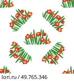 Seamless pattern flowers vector illustration. The seamless pattern flora represented harmonious coexistence different plant species The repetitive nature seamless design created mesmerizing visual. Seamless pattern flowers. The infinite possibilities seamless design sparked imagination. Стоковая иллюстрация, агентство Ingram Publishing / Фотобанк Лори