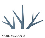 A vector illustration featuring abstract, sharp-angled blue branches or coral. The stylized design is isolated on a white background, offering a unique nature motif for various creative uses.. Blue abstract branches or coral, sharp angles, stylized design, isolated on white background, nature motif. Стоковая иллюстрация, агентство Ingram Publishing / Фотобанк Лори