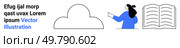 Woman with long hair in blue sweater pointing towards an open book next to a cloud symbol, with placeholder text above. Ideal for educational content, cloud storage, advertising, publishing. Cartoon Woman Pointing at Open Book Beside Cloud Symbol with Text Placeholder. Стоковая иллюстрация, агентство Ingram Publishing / Фотобанк Лори