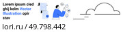 Man with laptop surrounded by thought bubbles, reading document stack, and cloud outline. Ideal for business projects, productivity, brainstorming sessions, creative writing, technology blogs. Reading Document While Using Laptop with Thought Bubbles and Outline of Cloud. Стоковая иллюстрация, агентство Ingram Publishing / Фотобанк Лори