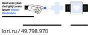 Robotic hand touching a screen with a heart symbol on a smartwatch. Ideal for technology, healthcare, AI, medical devices, fitness, innovation, and wearable gadgets. Landing page. Robotic Hand Touching Screen with Heart Display on Smartwatch for Health Monitoring. Стоковая иллюстрация, агентство Ingram Publishing / Фотобанк Лори