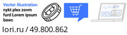 Coins, shopping cart, laptop with analytics symbolize e-commerce. Ideal for finance, digital marketing, business development, online shopping, retail sales, economic trends, data analysis. Landing. E-commerce Growth with Currency, Shopping Cart, and Data Analytics Elements. Стоковая иллюстрация, агентство Ingram Publishing / Фотобанк Лори