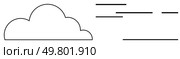 Minimalist black outline of a cloud with horizontal lines representing wind gusts. Ideal for weather apps, forecasts, climate reports, digital icons, educational tools, nature-themed websites. Minimalist Cloud and Wind Icon Illustrating Weather Conditions. Стоковая иллюстрация, агентство Ingram Publishing / Фотобанк Лори